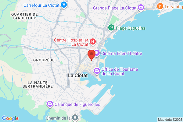 Carte de l'emplacement 13600 La Ciotat