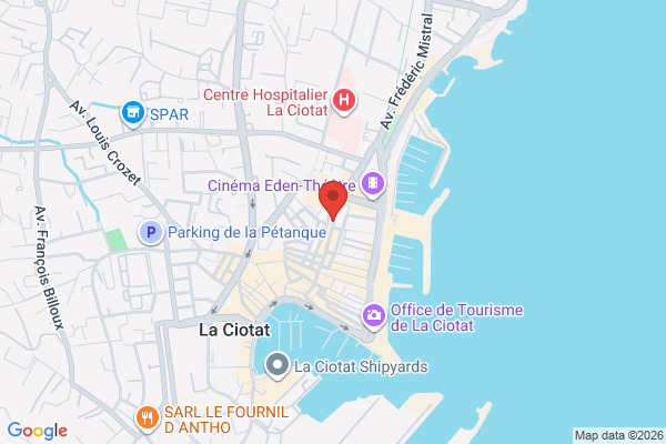 Carte de 65 Rue des Poilus, La Ciotat, France