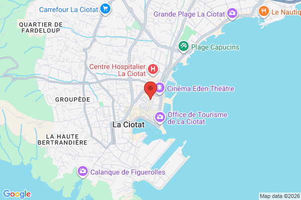 Carte de l'emplacement 13600 La Ciotat