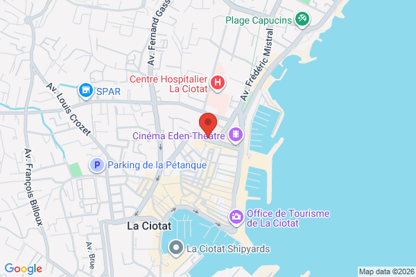 Carte de 166 Boulevard Jean Jaurès, La Ciotat, France
