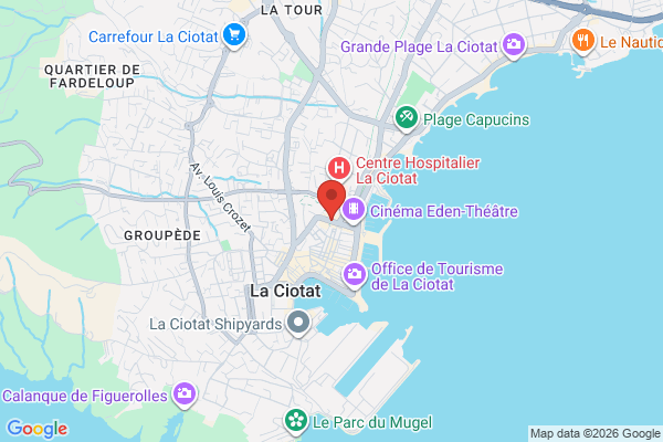 Carte de l'emplacement 13600 La Ciotat