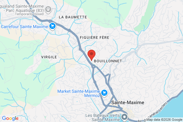 Carte de l'emplacement 83120 Sainte-Maxime