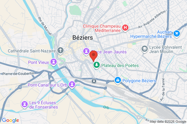 Carte de l'emplacement 34500 Béziers