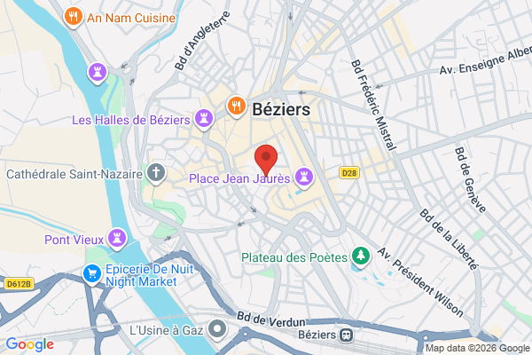 Carte de 25 Rue de la Citadelle, Béziers, France