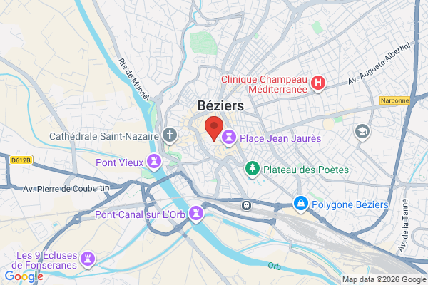 Carte de l'emplacement 34500 Béziers