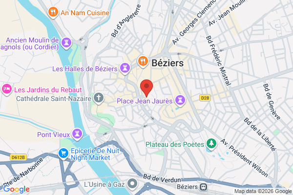Carte de 4 Rue de la Citadelle, Béziers, France