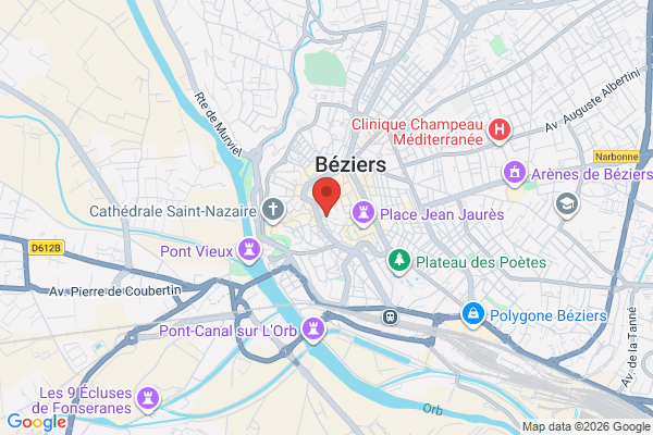 Carte de l'emplacement 34500 Béziers
