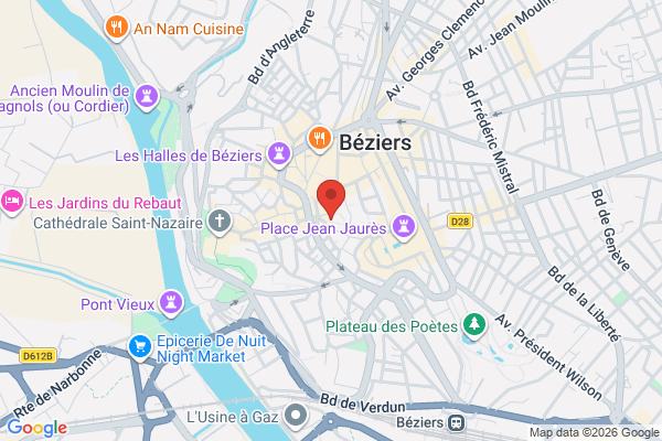 Carte de 5 Rue de la Citadelle, Béziers, France