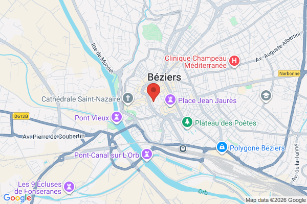 Carte de l'emplacement 34500 Béziers