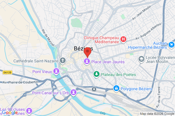 Carte de l'emplacement 34535 Béziers