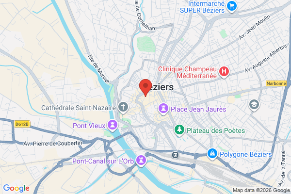 Carte de l'emplacement 34500 Béziers