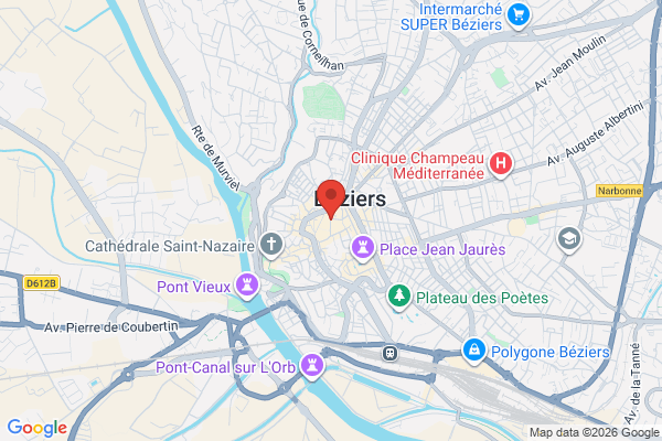 Carte de l'emplacement 34500 Béziers
