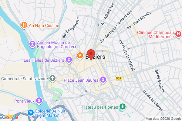 Carte de 11 Rue de la Coquille, Béziers, France