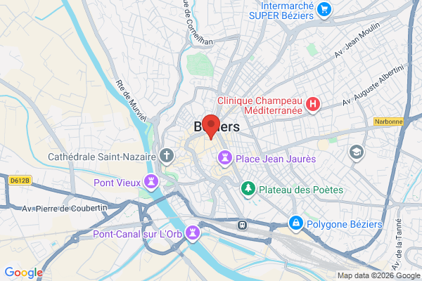 Carte de l'emplacement 34500 Béziers
