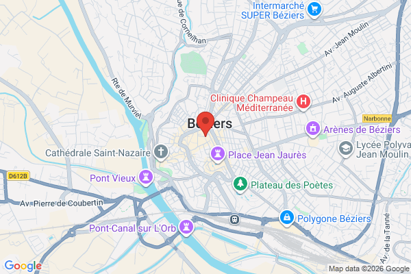 Carte de l'emplacement 34500 Béziers