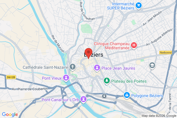 Carte de l'emplacement 34500 Béziers