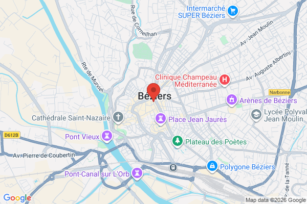 Carte de l'emplacement 34500 Béziers