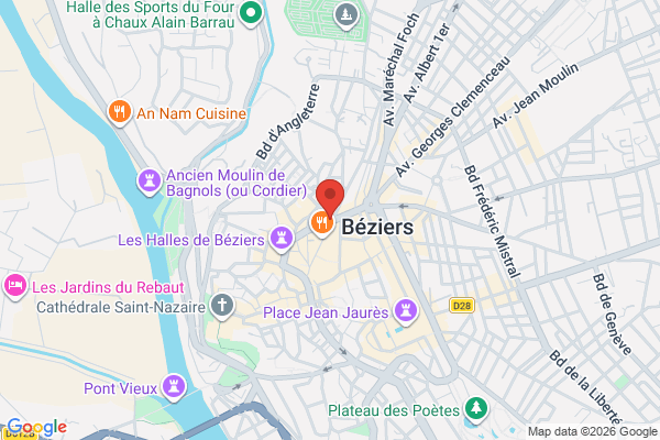 Carte de 23 Rue Française, Béziers, France