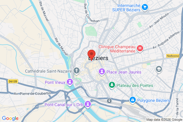 Carte de l'emplacement 34500 Béziers