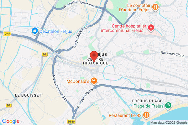 Carte de l'emplacement Local commercial situé au cœur du centre historique , proche parkings (490 places) 
