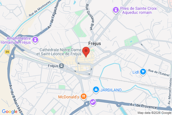 Carte de Place Camille Formigé, Fréjus, France