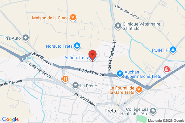 Carte de ZA la Burlière, Trets, France