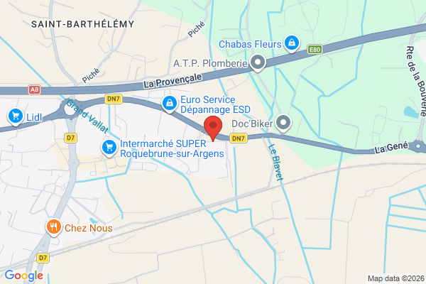 Carte de Les Garillans, Roquebrune-sur-Argens