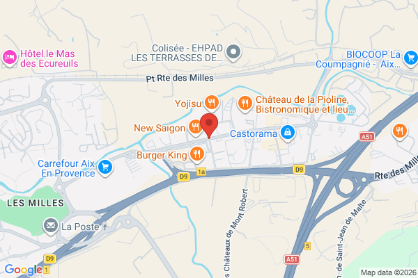 Carte de Rue Guillaume Du Vair Pole, Aix-en-Provence, France