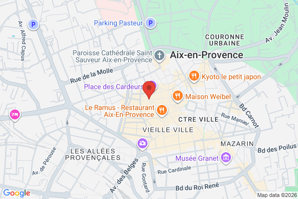 Carte de Rue des Cordeliers, Aix-en-Provence, France