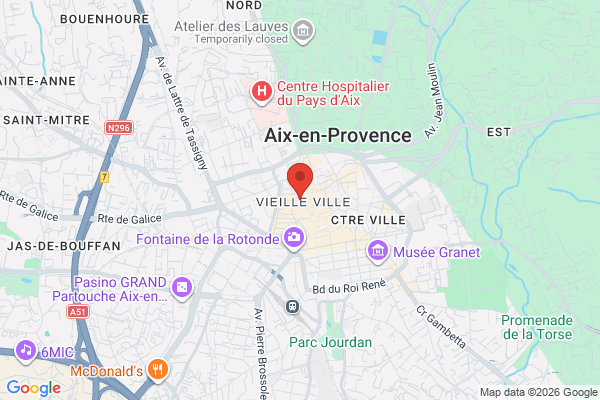 Carte de l'emplacement 13100 Aix-en-Provence