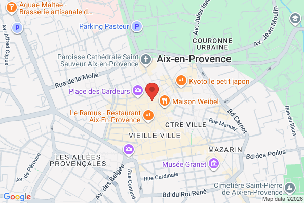 Carte de Aix-en-Provence, France