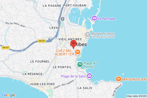Carte de l'emplacement 06600 Antibes