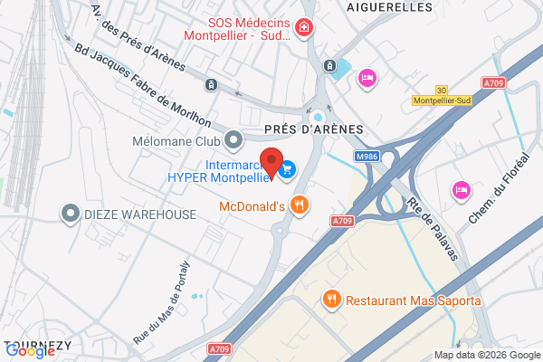 Carte de 504 Avenue du Mas d'Argelliers, Montpellier