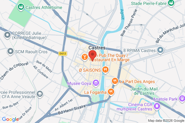 Carte de Castres, France