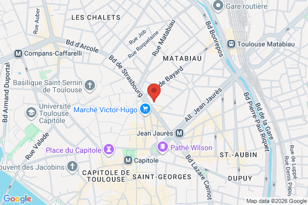 Carte de 1 Rue Lafaille, Toulouse, France
