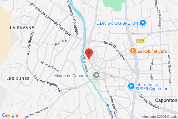 Carte de Rue du Général de Gaulle, Capbreton, France
