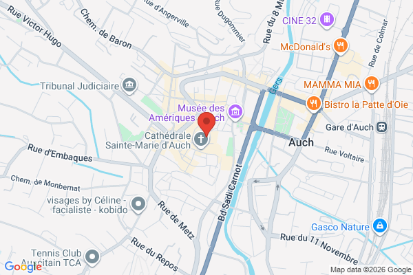 Carte de Place Betclar, Auch, France