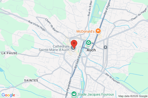 Carte de l'emplacement Boutique Loft AUCH centre historique