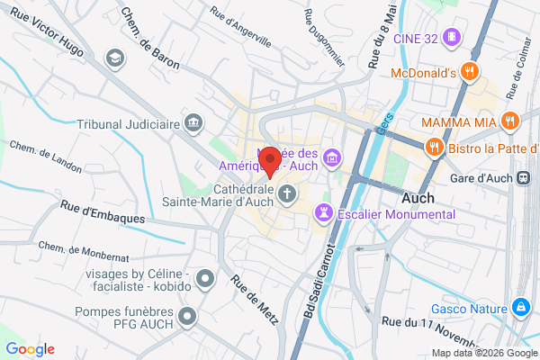 Carte de 8 Rue Gambetta, Auch, France