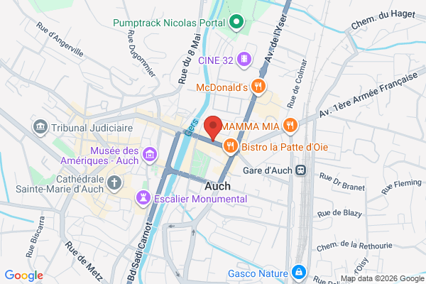 Carte de Avenue d'Alsace, Auch, France