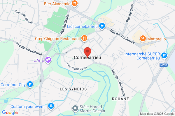 Carte de Cornebarrieu, France