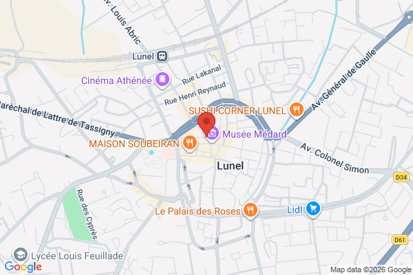 Carte de 135 Rue de la Libération, Lunel, France