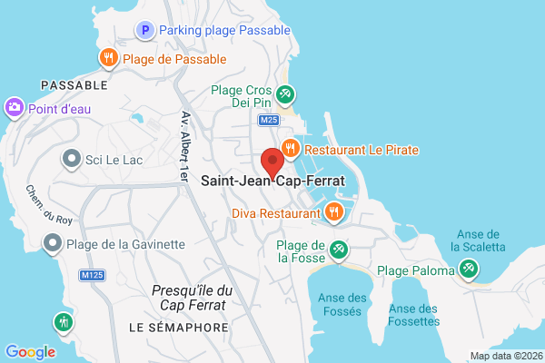 Carte de Saint-Jean-Cap-Ferrat, France