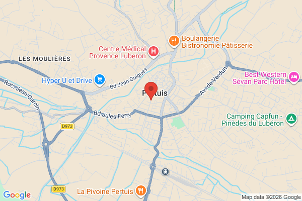 Carte de l'emplacement 84120 Pertuis