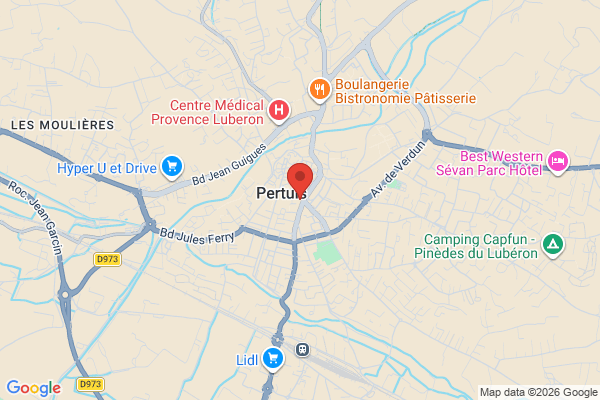 Carte de l'emplacement 84120 Pertuis