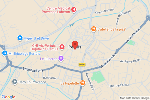 Carte de 128 Rue Colbert, Pertuis, France