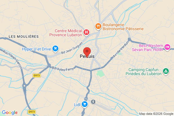 Carte de l'emplacement 84120 Pertuis