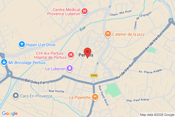 Carte de 107 Rue Colbert, Pertuis, France
