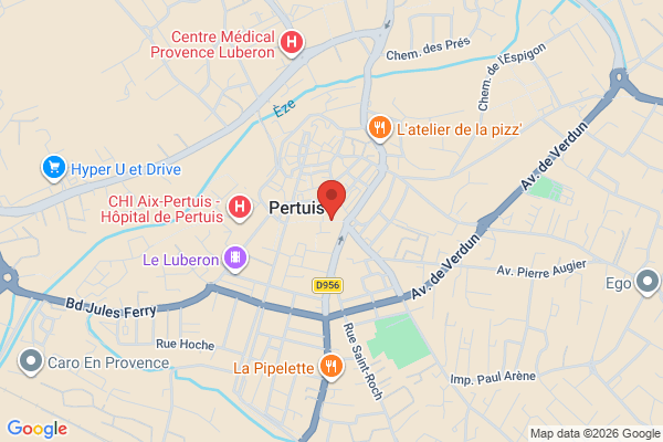 Carte de 19 Rue Colbert, Pertuis, France