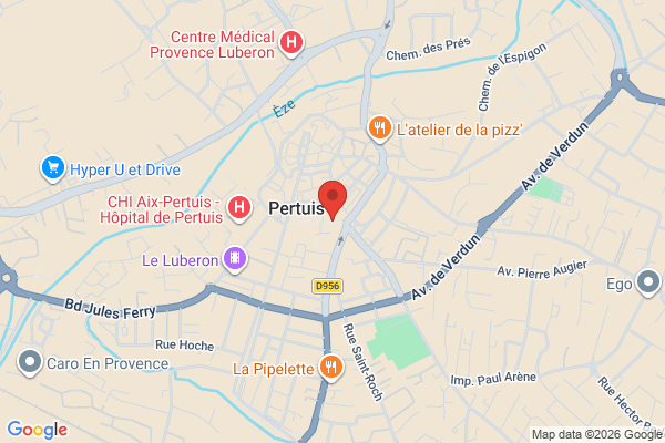 Carte de 17 Rue Colbert, Pertuis, France